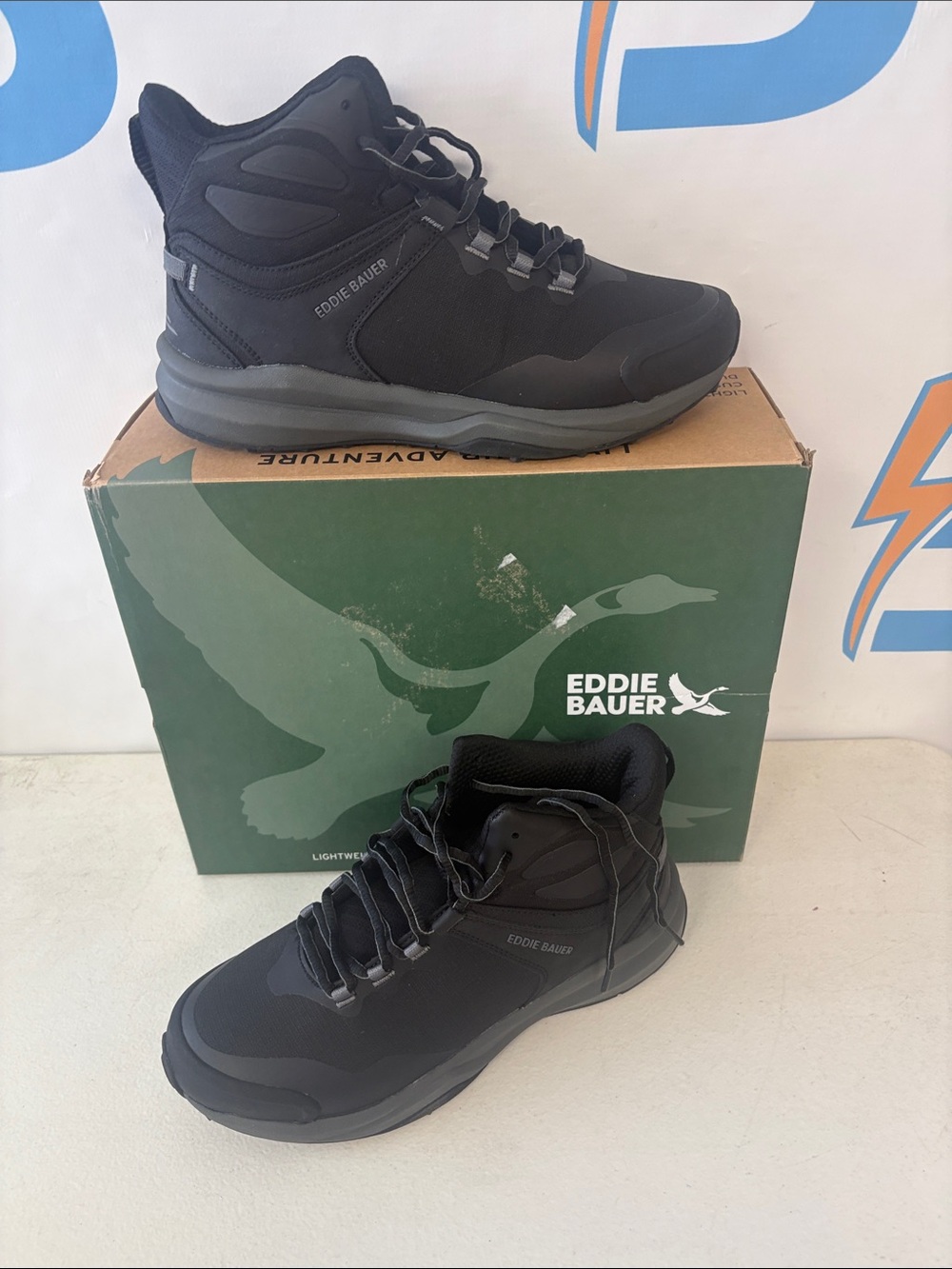 Eddie Bauer Men's Black Mid-Top Hiking Boots